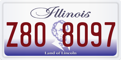 IL license plate Z808097