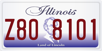 IL license plate Z808101