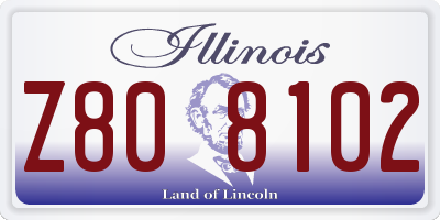 IL license plate Z808102
