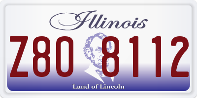 IL license plate Z808112