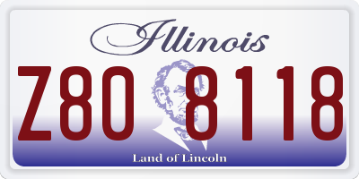 IL license plate Z808118