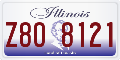 IL license plate Z808121