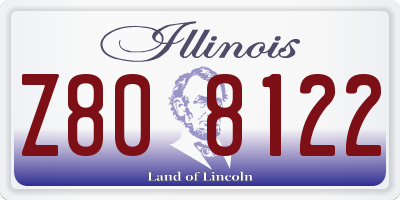 IL license plate Z808122