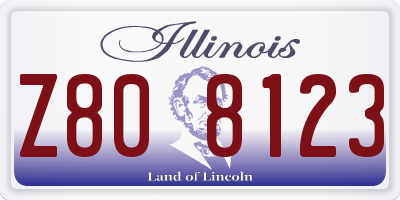IL license plate Z808123