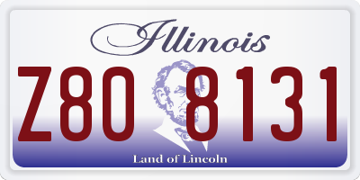 IL license plate Z808131