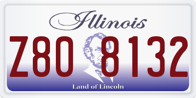 IL license plate Z808132