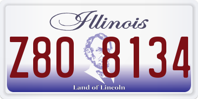 IL license plate Z808134