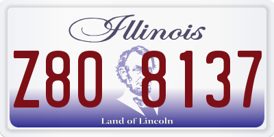 IL license plate Z808137