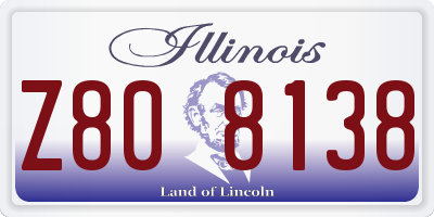 IL license plate Z808138