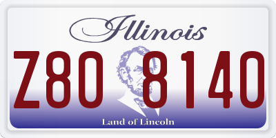 IL license plate Z808140