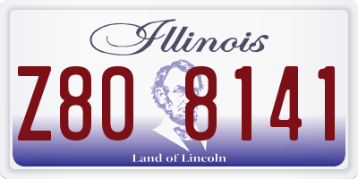 IL license plate Z808141