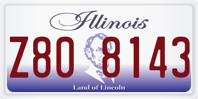 IL license plate Z808143