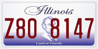 IL license plate Z808147