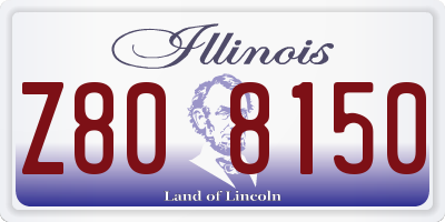 IL license plate Z808150