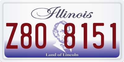 IL license plate Z808151