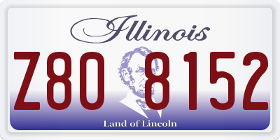 IL license plate Z808152