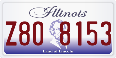 IL license plate Z808153