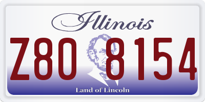 IL license plate Z808154