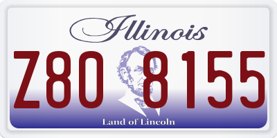 IL license plate Z808155