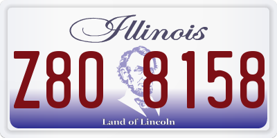 IL license plate Z808158