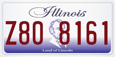 IL license plate Z808161