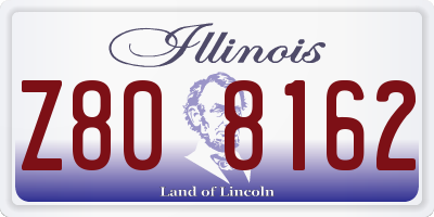 IL license plate Z808162