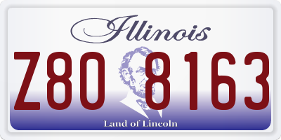 IL license plate Z808163