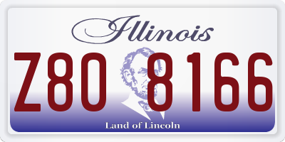 IL license plate Z808166