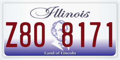 IL license plate Z808171