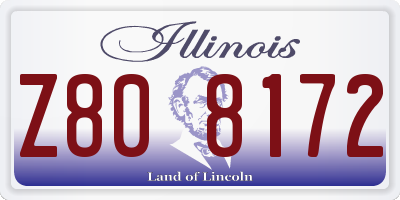 IL license plate Z808172