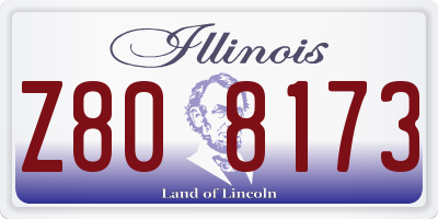 IL license plate Z808173