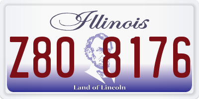 IL license plate Z808176