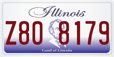 IL license plate Z808179