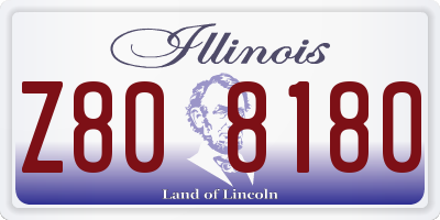 IL license plate Z808180