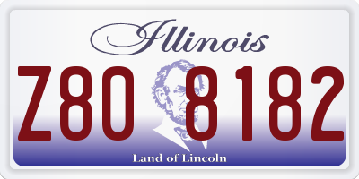 IL license plate Z808182
