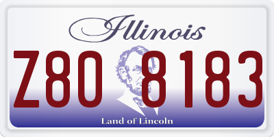 IL license plate Z808183