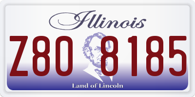 IL license plate Z808185