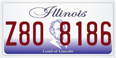 IL license plate Z808186