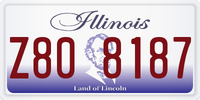 IL license plate Z808187