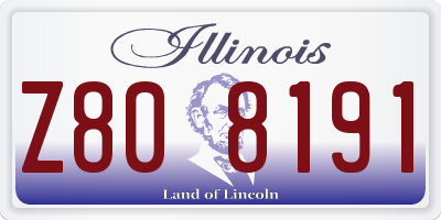 IL license plate Z808191