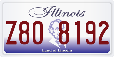 IL license plate Z808192