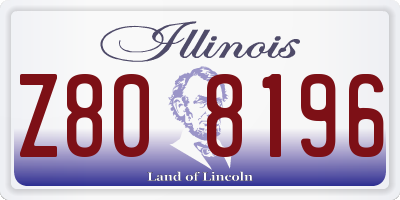 IL license plate Z808196