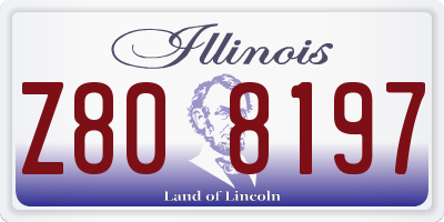 IL license plate Z808197
