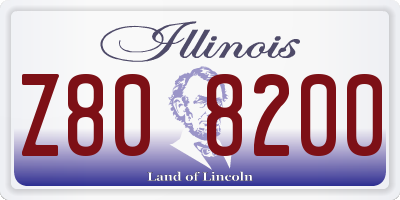 IL license plate Z808200
