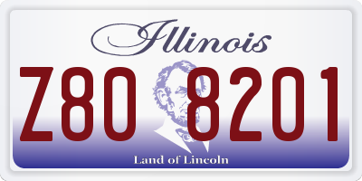 IL license plate Z808201