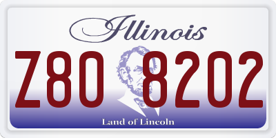 IL license plate Z808202