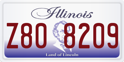 IL license plate Z808209