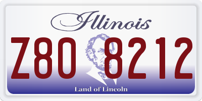 IL license plate Z808212