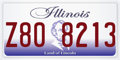 IL license plate Z808213