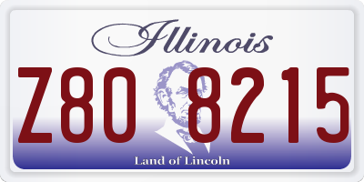 IL license plate Z808215